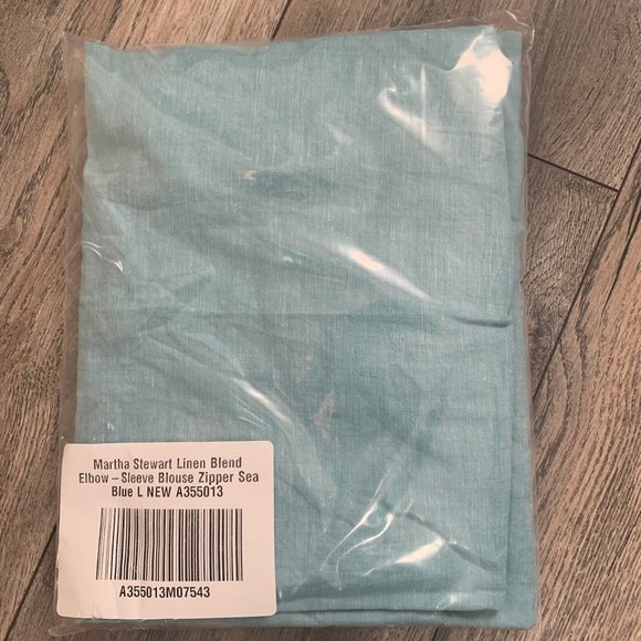 NWT MARTHA STEWART ZIPPER SHOULDER BLOUSE LARGE - Picture 10 of 11